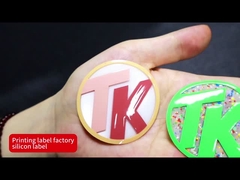 Etiquetas de roupas de transferência de calor de silicone 3D ecológicas com efeito refletor