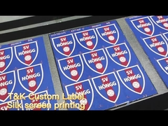 Impressão de seda de rótulos de roupas para casaco confortável