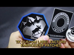 Patch de flores de bordado auto-aderente personalizado para calças