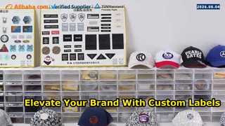 Etiquetas de vestuário personalizadas para identidade de marca profissional