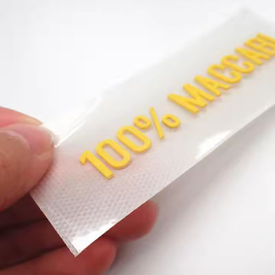 Etiquetas personalizadas de borracha de silicone sem etiqueta Transferência de calor com letras e números 3D Impressão de transferência de logotipo