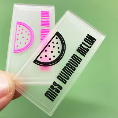Patch de borracha de PVC transparente personalizado