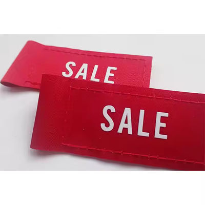 Logotipo de marca personalizado Rótulo de venda Rótulo de vestuário Rótulo de impressão em tela Rótulo tecido