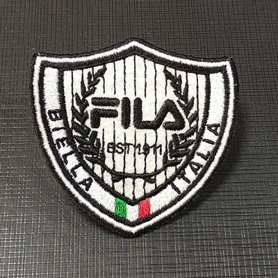 Factory Custom Logo Woven Embroidery badge Iron on Badges for Clothes