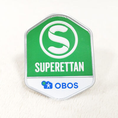 Emblema de transferência de calor TPU personalizado - Superettan OBOS Logotipo 3D Etiquetas de roupas em relevo para acessórios de vestuário