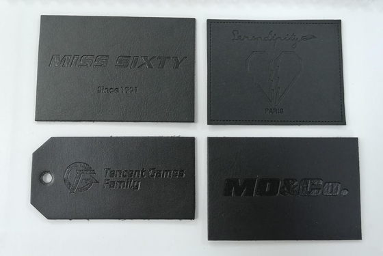 Etiqueta de couro gravada Eco lavável do plutônio de Logo Suede Microfiber amigável