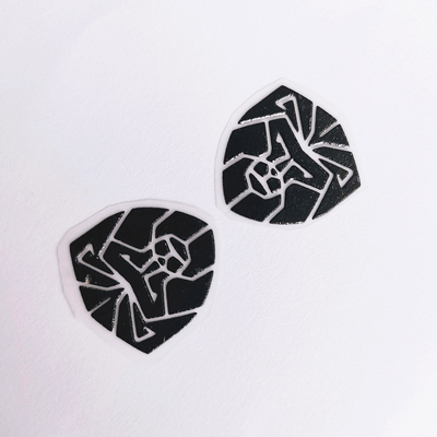 a transferência térmica do silicone do vestuário do efeito 3D etiqueta a cor preta animal