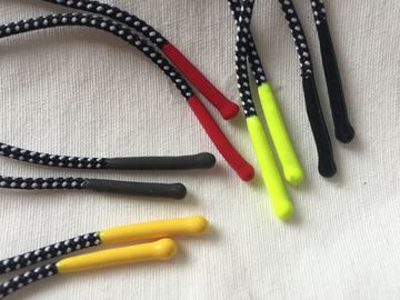 Extrator de borracha do zíper do silicone colorido com cabo do elástico do poliéster de 2mm