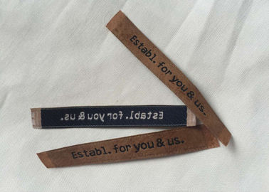 Etiquetas tecidas clássicas da roupa do corte ultrassônico para a largura do negócio 20cm