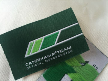Etiquetas pequenas da tela da roupa do fato, etiquetas tecidas laváveis da costura personalizadas