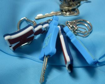 Os presentes relativos à promoção personalizados novidade imprimiram PVC Keychain do logotipo com luz do diodo emissor de luz