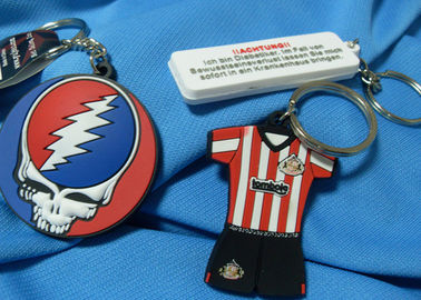 Lembrança relativa à promoção imprimida costume Keychain do silicone dos artigos do projeto da forma do festival