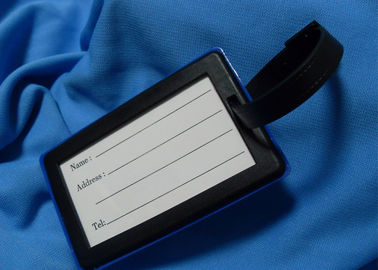 Os artigos relativos à promoção personalizados do negócio, bagagem plástica da mala de viagem etiquetam o suporte da identificação