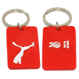 Eco - porta-chaves relativa à promoção personalizada amigável do Pvc dos presentes 3d alguma cor
