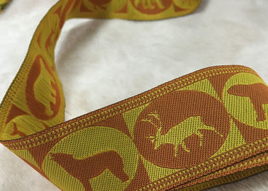 Fita tecida do poliéster da cópia do cetim fita decorativa de seda tamanho de 1 - de 18cm