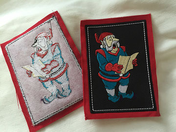 Remendos bordados do tamanco dos desenhos animados do Handwork o costume o mais atrasado para a roupa