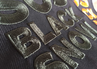os remendos bordados costume tecidos logotipo aumentados 3D costuram em crachás de pano