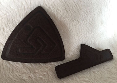 Remendos personalizados do couro gravado da camurça de Brown, logotipo high-density brilhante de Siliver Tpu