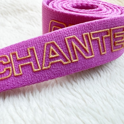 Faixa de elástico Rasgo-resistente e flexível alta do jacquard com logotipo do silicone