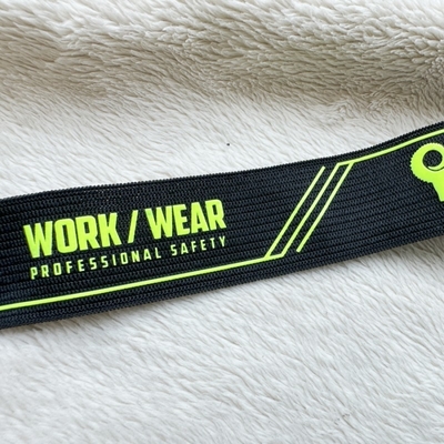 Faixa de elástico Rasgo-resistente e flexível alta do jacquard com logotipo do silicone