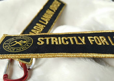 logotipo Keychains do bordado do ouro 3D de 2.5cm