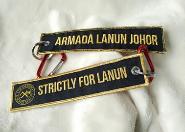 logotipo Keychains do bordado do ouro 3D de 2.5cm