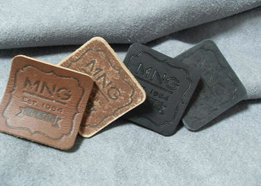 Logo Embossed Real Leather Labels feito sob encomenda de alta qualidade remenda para calças de brim e sacos