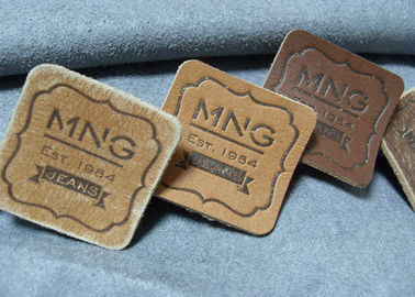 Logo Embossed Real Leather Labels feito sob encomenda de alta qualidade remenda para calças de brim e sacos
