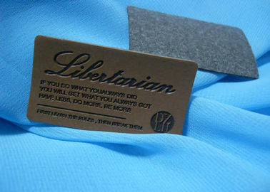 Logo Embossed Real Leather Labels feito sob encomenda de alta qualidade remenda para calças de brim e sacos