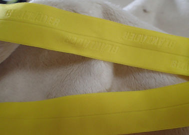 fita elástica do jacquard de 25mm com logotipo de gravação para o desgaste exterior