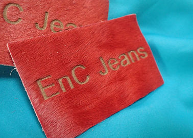 Etiquetas genuínas personalizadas e etiquetas do couro gravado do logotipo do metal para a roupa
