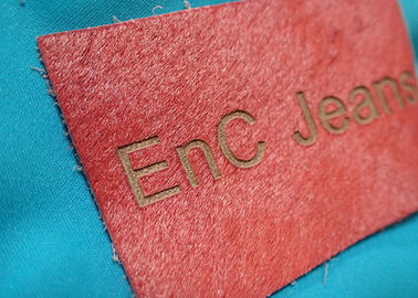 Etiquetas genuínas personalizadas e etiquetas do couro gravado do logotipo do metal para a roupa