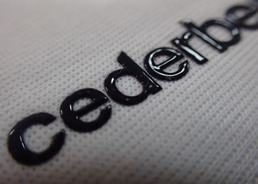 Etiquetas flexíveis high-density da transferência térmica de cópia de tela com logotipo feito sob encomenda do nome