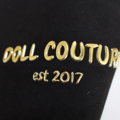 Impermeável Custom 3D TPU transferência de calor remendos de roupas de ouro remendos logotipo de alta frequência gancho e loop
