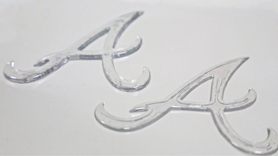 Imitação personalizada de gelo semitransparente brilhante TPU Logotipo de transferência de calor para roupas