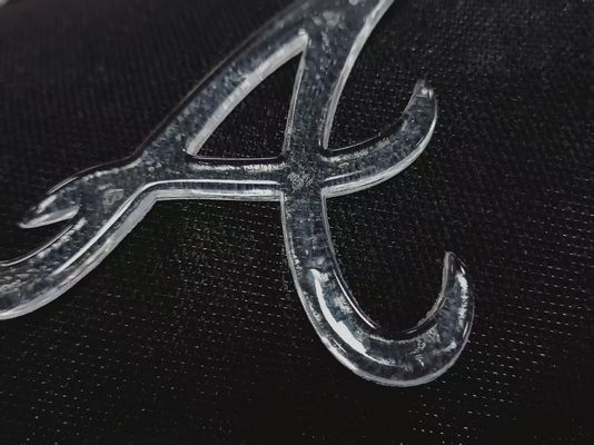 Imitação personalizada de gelo semitransparente brilhante TPU Logotipo de transferência de calor para roupas