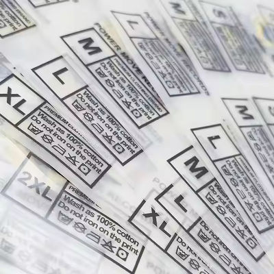 Etiqueta de transferência de roupas de alta qualidade personalizada Etiqueta de transferência térmica Impressão de logotipo