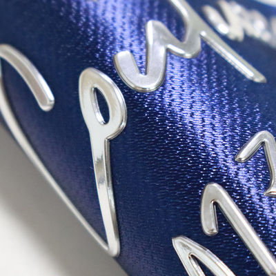 Etiqueta de logotipo em relevo 3D TPU Dourado Prata Personalizada para Camiseta