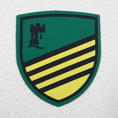 Etiqueta personalizada de silicone serigrafada, à prova d'água, durável, com logotipo, para roupas esportivas e uniformes