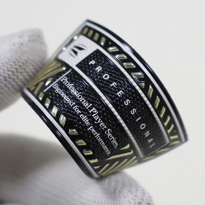 Custom TPU High-Frequency Patch - Metallic Gold & Black Professional Player Series Badge for Sportswear