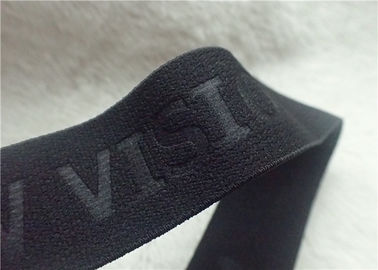 Logotipo personalizado gravado de alta frequência da faixa elástica do jacquard para o vestuário