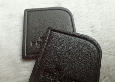 Preto - o couro gravado veado Brown remenda a costura de alta frequência do logotipo do tipo no vestuário