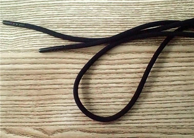 cabo não elástico preto de 125cm com logotipo cinzelado em ambas as extremidades da cabeça preta do hardware da pintura