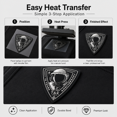 Etiqueta de transferência de silicone brilhante personalizada para roupas esportivas e moda