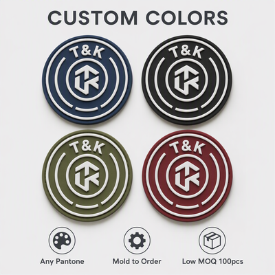 Etiqueta de Transferência de Calor em PVC com Logo Personalizado e Efeito Emboço 3D - Ecológica e Lavável para Branding de Vestuário