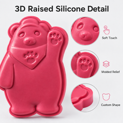 Brindes Promocionais Lembranças Ímãs de Geladeira Personalizados Urso Distintivo Colorido Oekotex TPU Ímãs de Formato