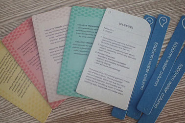 Recyled personalizado imprimiu os acessórios de papel da etiqueta/fato do cair
