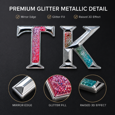 3D METALIC GLITTER LOGO TRANSFERÇÃO DE CALOR etiquetas para vestuário e desporto