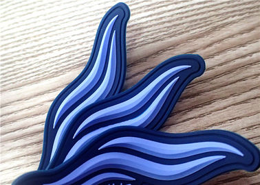 S / M/L obscuridade - remendos 3D/etiquetas de borracha azuis da borracha para a roupa