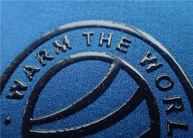 Etiquetas da roupa da transferência térmica do silicone da impressão da tela com logotipo brilhante do tipo da superfície da cor